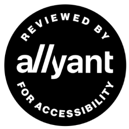 An Accessible360 badge sharing that we've partnered with an industry-leading ADA vendor who maintains our site is in good standing with accessibility.